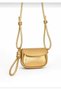 Women's Mini Size Adjustable Strap Knot Detail Shoulder and Crossbody Bag Gold (15*13 cm) - 4