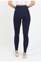 Women's High Waist Slimming Navy Blue Leggings - H6157 - 5