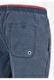Slim Fit Mid-Waist Men's Blue Swim Shorts - 6
