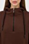 Zippered Sweatshirt Brown - 4