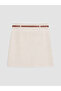 Original Buy Belted Linen Blend Mini Skirt - 6