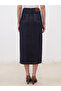 Trendlucky Loose Fit Slit Jean Skirt with a Difference - 4