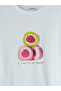 Original Oval Collar Printed Girls' T-Shirt - 5