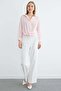 Striped Knotted Front Shirt - 3
