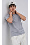 Men's Short Sleeve Summer Crew Neck Slim Fit Gray T-Shirt - 4