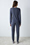 Sleep Mood Thermal Gray T-Shirt Pajama Top - 5