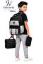 First School Bag Set of 3 School Backpack Waterproof Boys' Primary School Bag 8020 Black