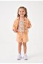 Girl's Floral Print Square Neck Blouse 5-12 Years Ecru