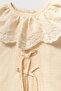 My Little One's Baby Girl Set with Lace Collar and Shorts - Cream - 2