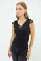 Lace V-Neck Blouse - 6