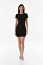 Basic Crew Neck Lycra Dress - 7