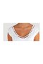 Rope Detailed V-Neck Mercerized White T-shirt - 3
