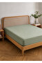 100% Cotton Satin King Size Fitted Sheet Foggy Green (180X200X35 cm)