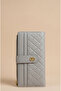 659 Quilted Patterned Gray Imported Wallet - Stylish Women's Wallet with Zipper and Card Holder - 3