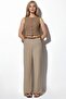 Belted Linen Look Straight-Leg Trousers - 7