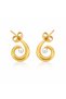 Pearl Helix Stainless Steel Earrings for Women - 2