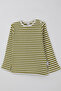 Baby Boy Long Sleeve T-Shirt with Placket Stripes 9 Months-3 Years, Green - 5