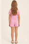 Girl's Shorts Set with Front Drawstring, Elastic Waist, Lace-Up, Combed Cotton Crinkle Lycra Fabric - 3