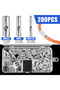 200pcs Butt Wire Connector Uninsulated Ferrules Electrical Cable Terminal Bare Tinned Crimp Termi... - 7