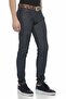 Men's Navy Blue Dark Blue Small Pocket Detailed Casual Denim Trousers