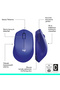 M330 Sessiz Kablosuz Optik Mouse, Mavi 910-004910 - 8