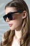 Women's uv400 square sunglasses with accessories - black 23024 c2 - 4