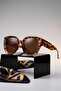 Women's Uv400 Leopard Frame Geometric Sunglasses 23021 C27 - 5