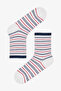 Navy - White Marine Stripe 5-Piece Socks - 4