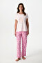 Pink Weekends Floral Short Sleeve Pants Pajama Set - 3
