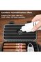 Travel Cigar Humidor Case - Portable Cigar Box with Humidifier Disc & Cigar Cutter, Waterproof, C... - 4