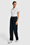 Women's White Polo Collar Basic T-Shirt 50321798-Vr013 - 4