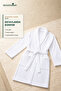 Supersoft Velvet Water Absorbent, Antibacterial White Women's Bathrobe - 4