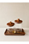 Set of 2 Acacia Vacuum-Locked Glass Jars with Measuring Spoons - 2