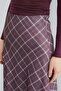 Plaid Patterned Maxi Length Satin Skirt - 6