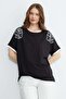 Stone Flower Printed Casual T-Shirt