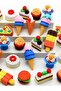 30PCS 3D Food Erasers Dessert Pencil Erasers Bulk Puzzle Eraser Gifts for Classroom Prizes,Game ... - 8