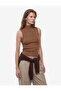 Cotton Stand Collar Slim Fit Sleeveless Bodysuit - 2