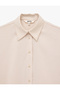 Modal Fabric Folded Detailed Short Sleeve Oversize Shirt - 8