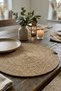 Set of 2 32cm Natural Real American Placemats, Placemats, Wicker Jute Braided Placemat Presentation Set - 7