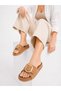 Women's Orthopedic Non-Slip Sole Ultra Comfortable Slippers with Gold Accessories - 6