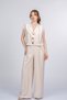 Women's Summer Stone Celinea Wide Collar Vest and Wide Leg Pants Set 1315