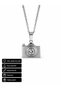 316L Stainless Steel Camera Design Pendant Gift Silver Color Chain