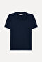 Men's Navy Blue Polo Neck T-Shirt