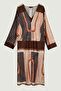 Multicolor Patterned Long Dress with Side Slits - 4