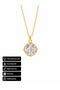 Zircon Stone Gold Color 316L Steel Necklace Stylish Model with Gift Option