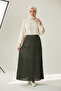 Women's Folded Summer Gypsy Skirt with Elastic Waist - 2