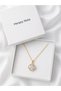 Zircon Stone Gold Color 316L Steel Necklace Stylish Model with Gift Option - 3