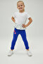 Girl's Cobalt Blue Cotton Leggings Pants - 2