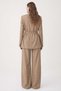 Beige Linen Blend Women's Trousers - 4