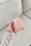 Solid Color Bowknot Detailed Light Pink Shiny Faux Leather Card Holder - 3